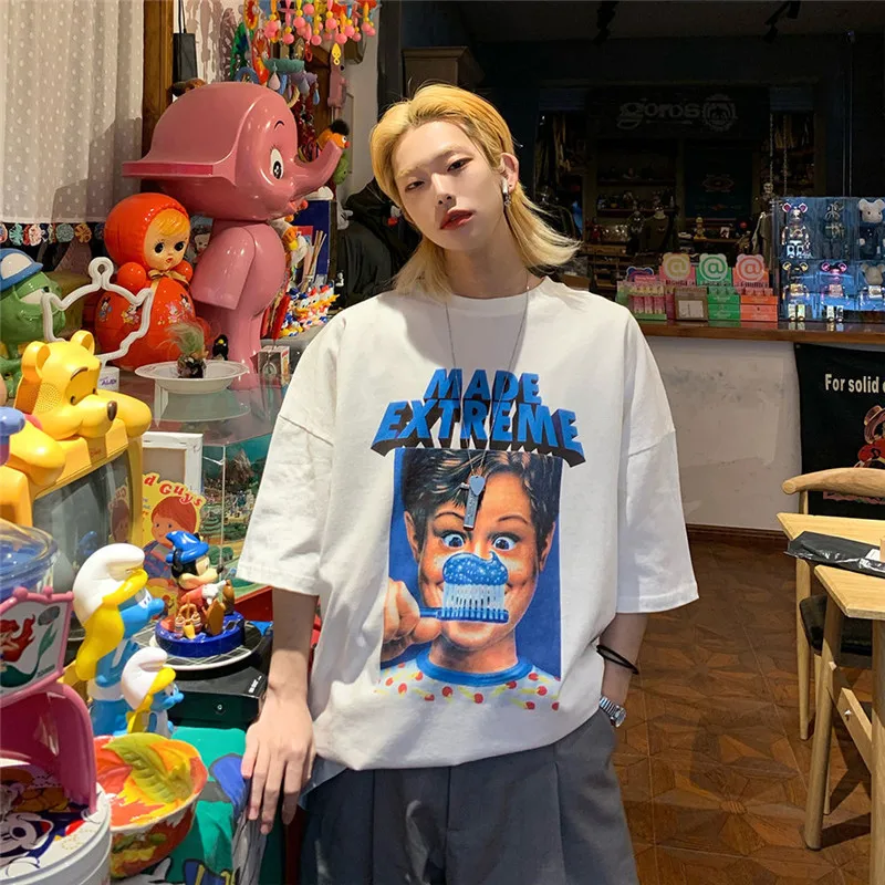 

Ulzzang Female Girls Streetwear White Funny Printed Cool Fashion Couple Women Girls Punk Cool Sweatshirt Tops