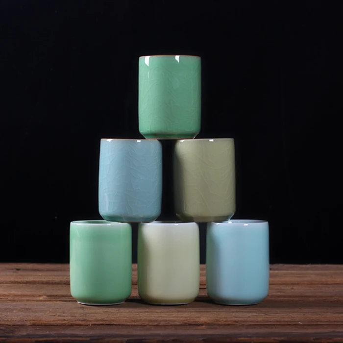 280 мл однотонная керамическая чайная чашка в традиционном китайском стиле Celadon