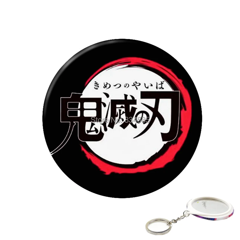 Аниме Demon Slayer: Kimetsu no Yaiba брелок Kamado Tanjirou/Nezuko с зеркалами для макияжа рюкзака/сумки