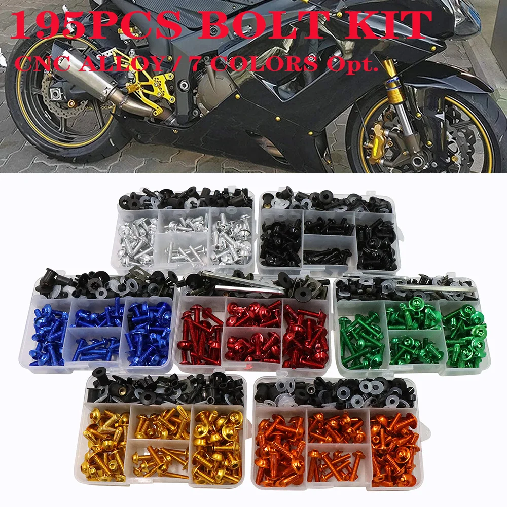 Kit de pernos de carenado completo para motocicleta, Kit de tornillos de carrocería para Kawasaki, Honda, YAMAHA, BMW, SUZUKI, Pit Dirt Bike, Aprilia, Ducati, Uiversal