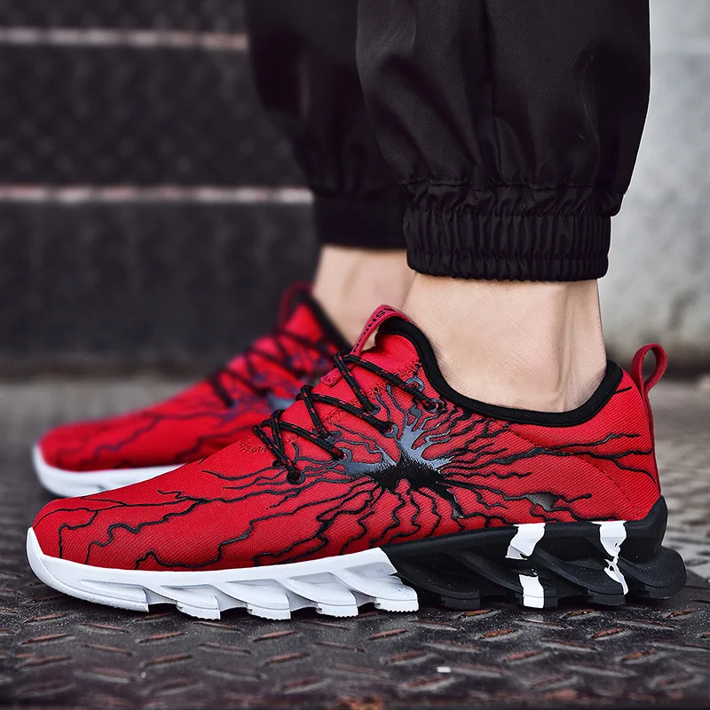 Новинка 2019 года сезон осень Мужская дышащая обувь трендовая с ножами легкая