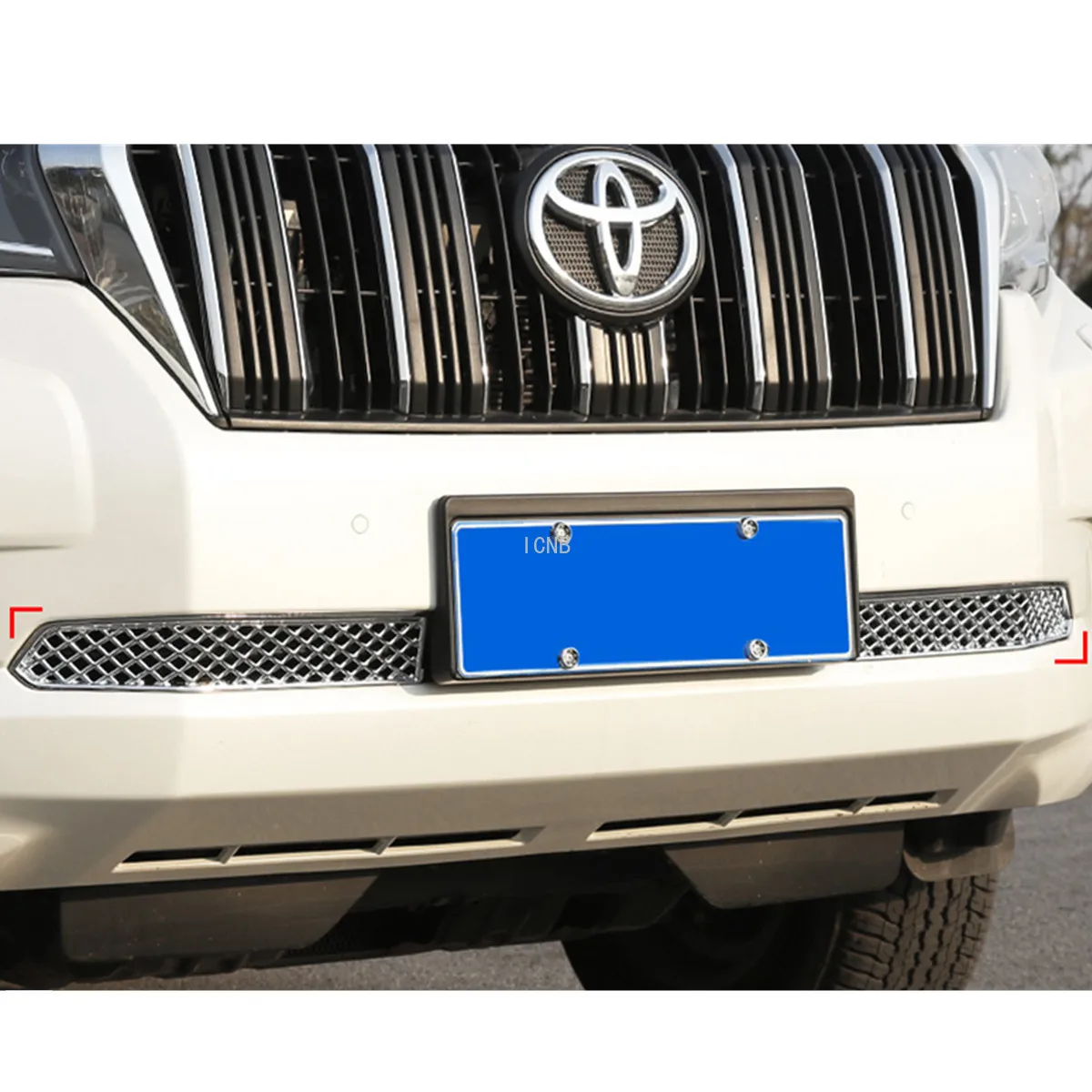 Передний бампер под решеткой отделка капота для Toyota Land Cruiser Prado 150 FJ150 2018 яркие