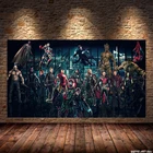 Картина на холсте с супергероями Marvel, Капитан Америка, Железный человек, Халк