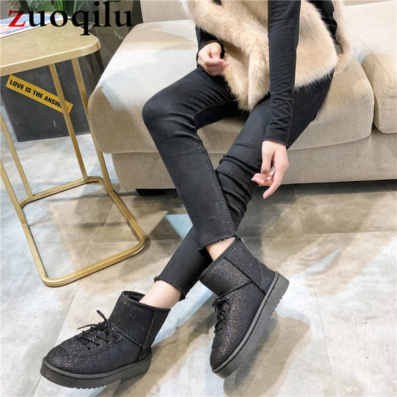 Женские ботинки ботильоны для женщин с круглым носком зимние женская обувь на