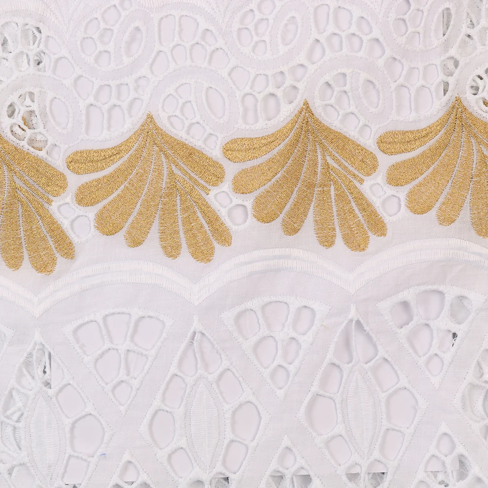 Высокое качество африканская швейцарская 100% хлопковая кружевная ткань