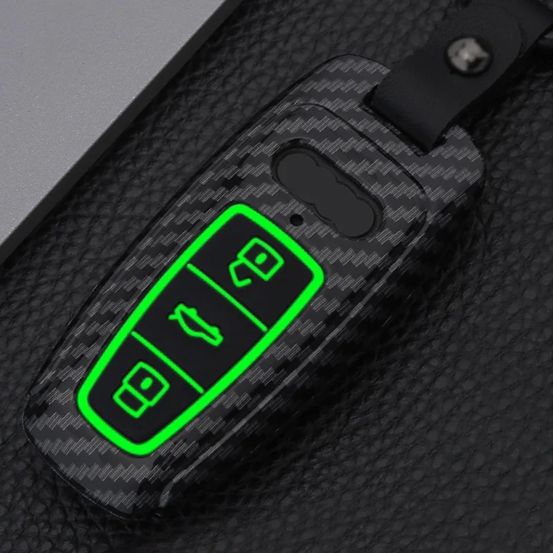 Чехол для автомобильного ключа из АБС пластика с узором углеродного волокна