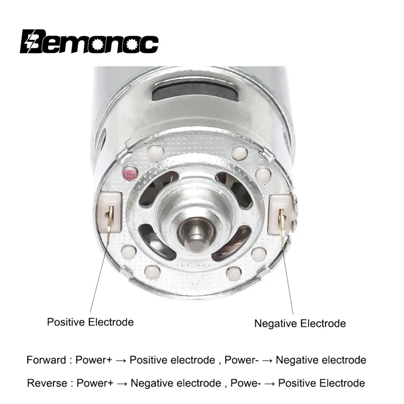 

Bemonoc DC 12-24V 775 Motor With Lawn Mower Set Manganese Steel Blade & Mounting Bracket 775 DC Brush Motor For DIY Garden Tool