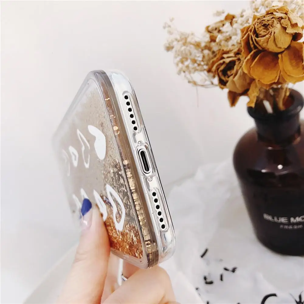 Гибридный чехол с зыбучим песком и струящейся жидкостью для iPhone 6 7 8 Plus X XR 11