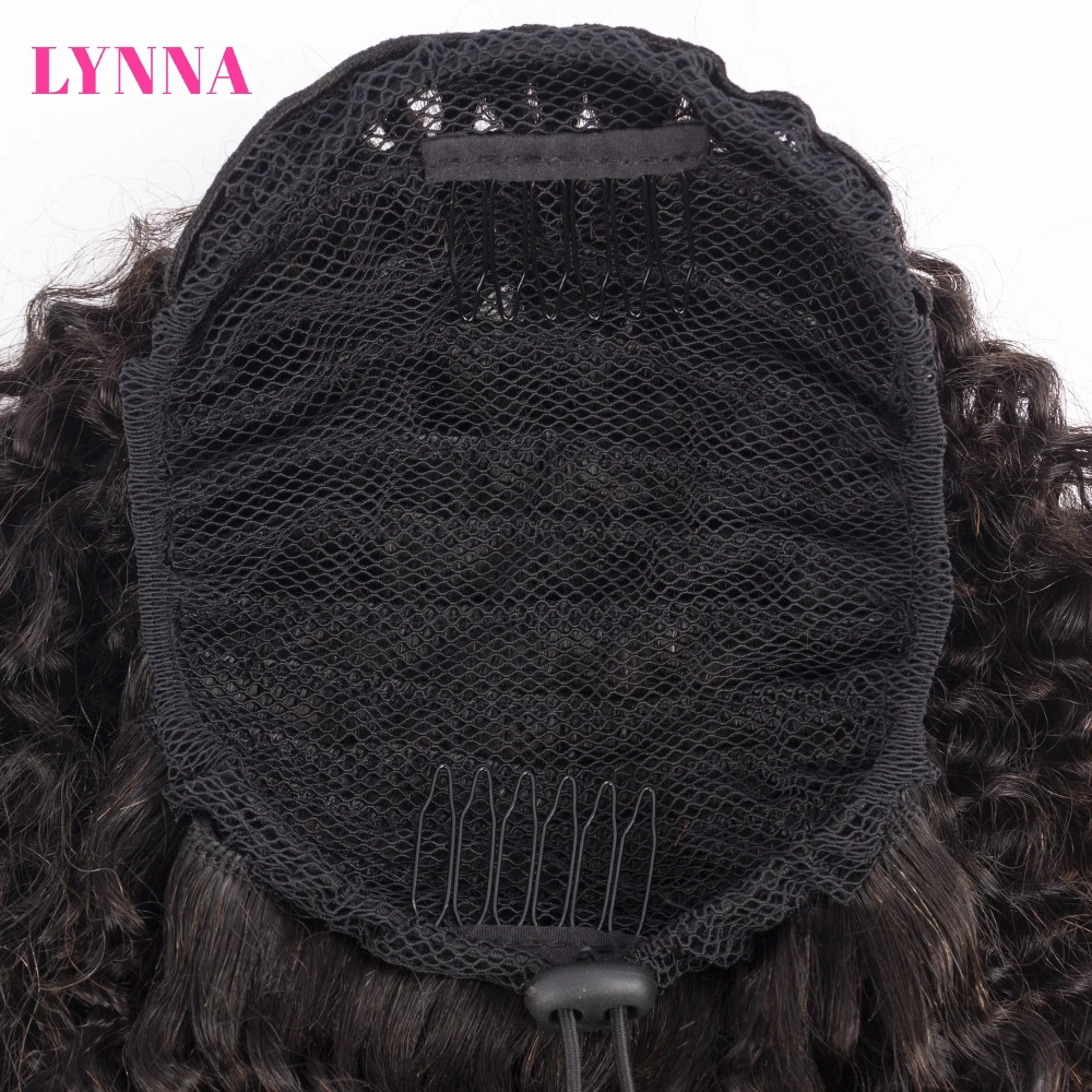 Афро вьющийся конский хвост человеческие волосы # T1b/4/27 кулиска Омбре наращивание