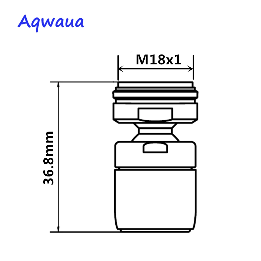 Aqwaua Water Saving Kitchen Aerator 18 MM Male Thread Faucet Swivel Aerator Brass Bidet Faucet Spout Bubbler Filter for Crane images - 6