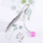 Для Подвески со стразами, дневные листья, книжка в китайском стиле, подвеска в виде цветка, Закладка для книг, сушеный подарок, Канцтовары, школа