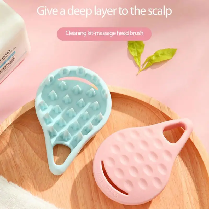 

Silicone Shampoo Massage Brush Hair Washing Comb Shower Brush Bath SPA Massage Brush Body Care Tool Hair Brush Bathroom Supplies