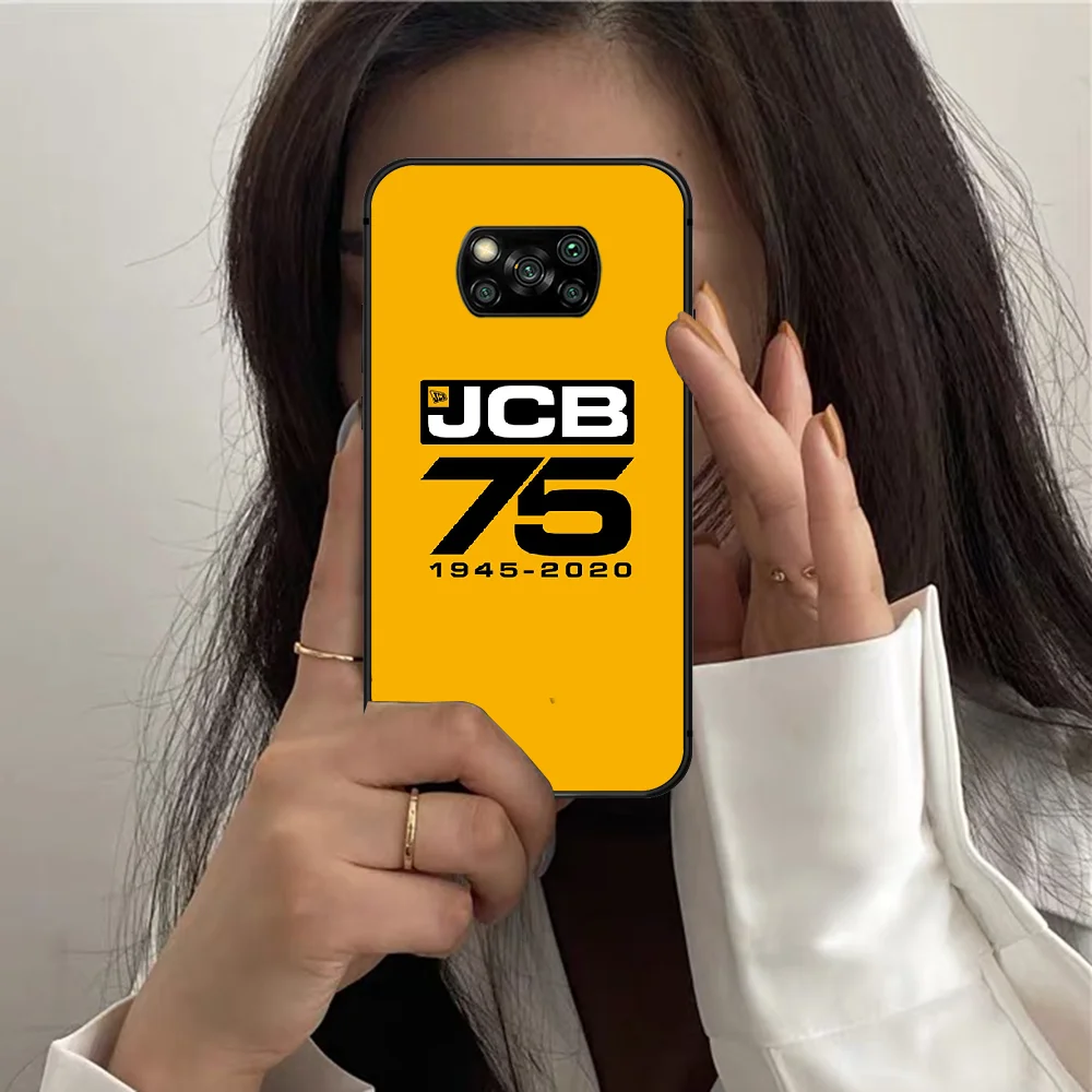 

Jbc Excavator Phone Case For XIAOMI MI 8 9 SE Note 10 T Pro Lite Max 2 Poco X A 3 black Back Trend Coque Tpu Bumper Fashion