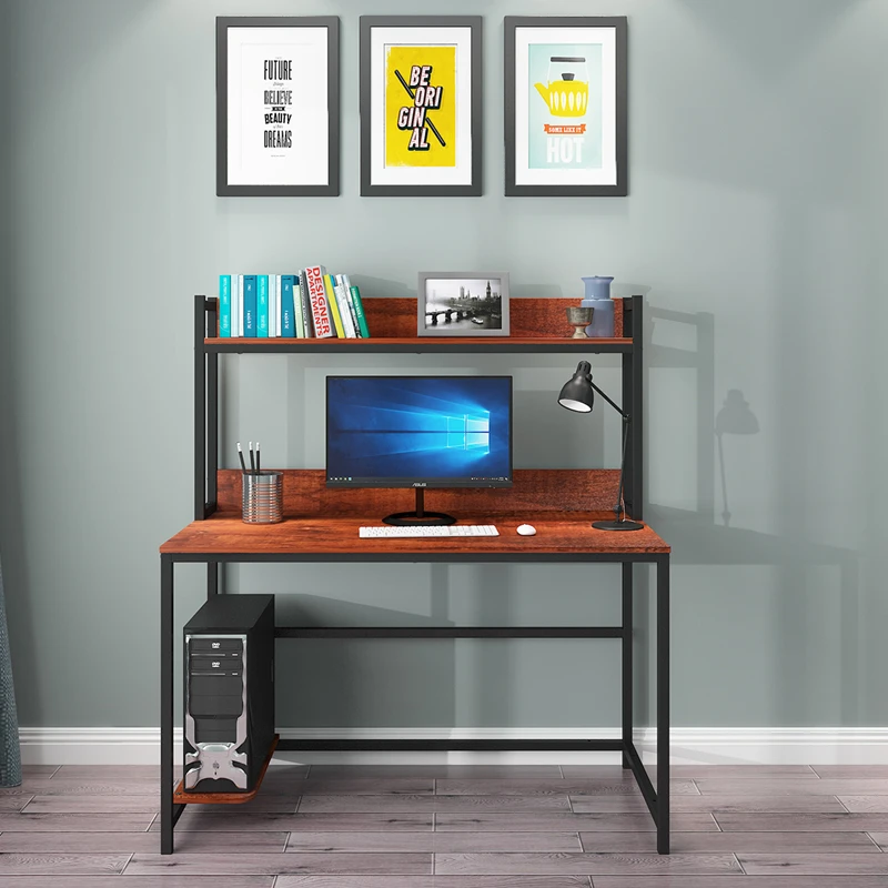 

47Inches Home Office Computer Desk Writing Table Workstation with Storage Shelf[US-Stock]