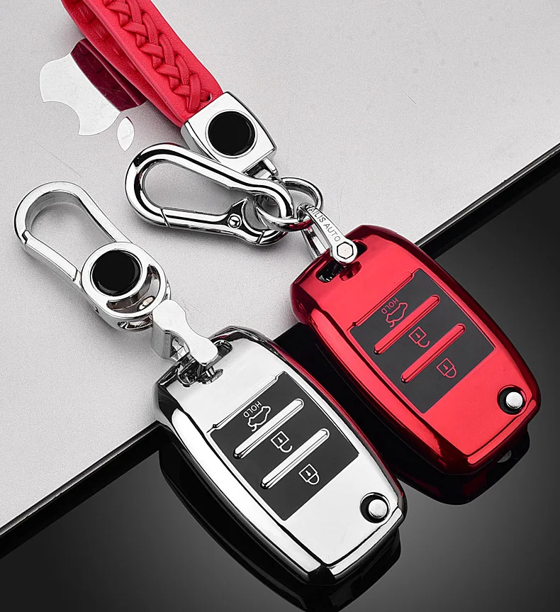 Высококачественный автомобильный чехол для ключей из ТПУ Kia Rio 3 K2 Ceed Cerato K3 Sportage 4