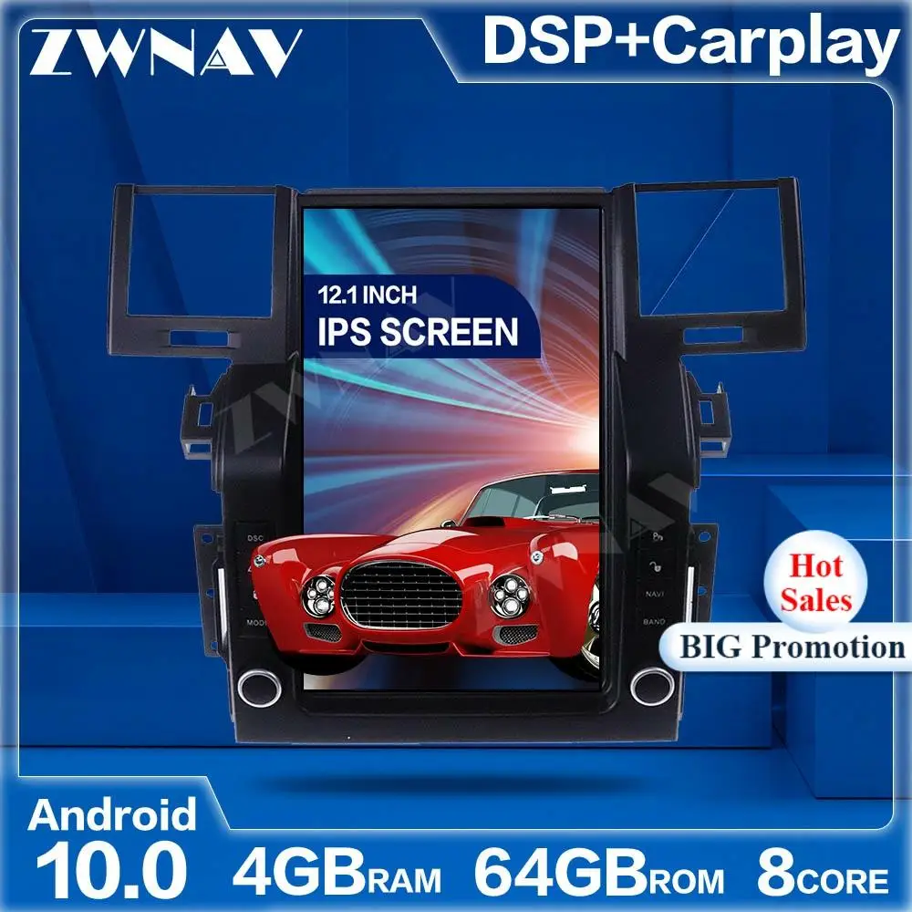 Автомобильный мультимедийный плеер Tesla Style на Android 10 с большим экраном для Land Rover