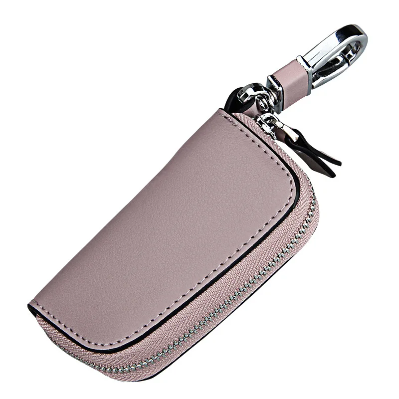 Retro Head Layer Cowhide Leather Car Key Wallet Multi-functional Soft Psoriasis Key Pouch Lock Car Key Bag Pocket