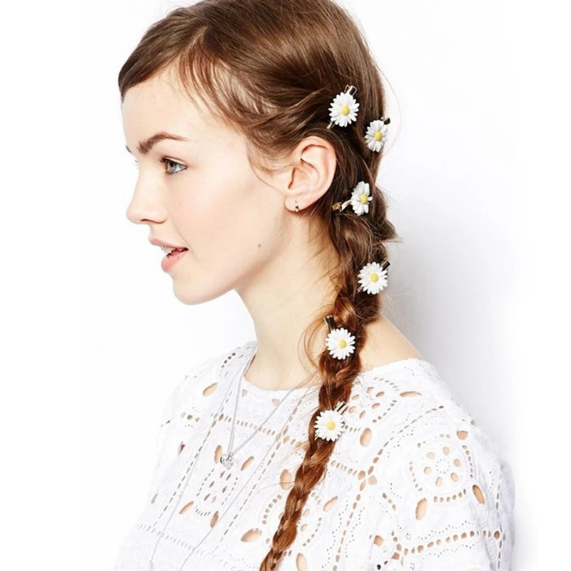 Милые аксессуары для волос крошечные маргаритки разноцветные волосы резинка