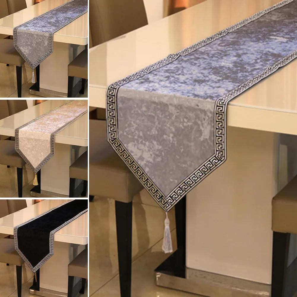 

New Chinese Simple Solid Color Table Runner Western Dining Table Bedside Coffee Table Cabinet Cover Table Cloth Home Decor Gifts