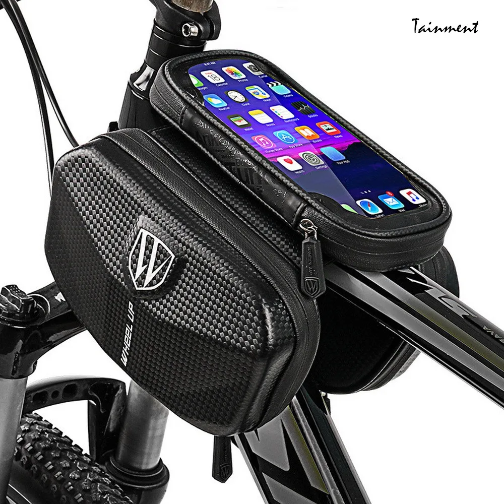 

Rainproof Bike Bag Frame Front Top Tube Big Cycling Bag Reflective 7.0 inch Phone Case Touchscreen Bag MTB Bicycle Accessories