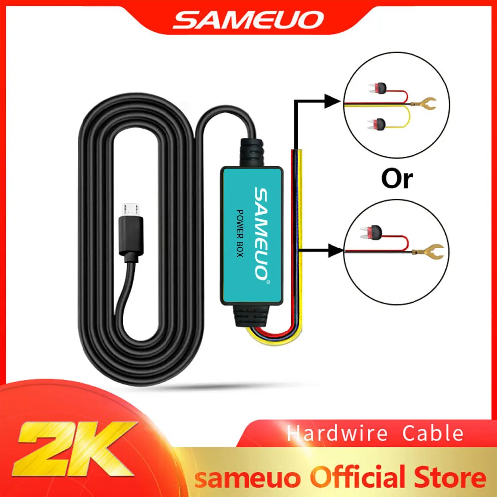 Жесткий кабель SAMEUO 12 В Micro USB автомобильное зарядное устройство 3 5 м комплект из