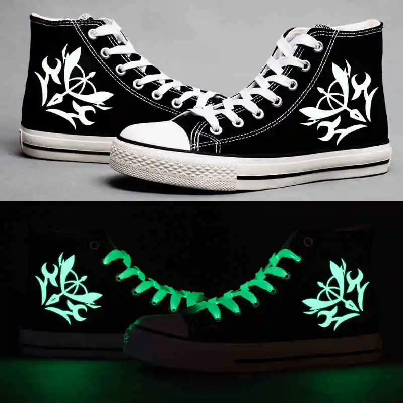 

Fate Zero noctilucent Shoes Casual Canvas Shoes Fate Command Spell Flats Bottom duck shoes plimsolls