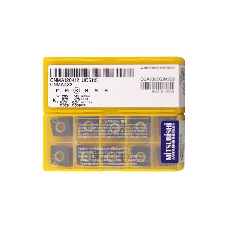 

Original MITSUBISHI CNMA120412 UC5115 Carbide Inserts Internal Turning Tool Metal Lathe Tools