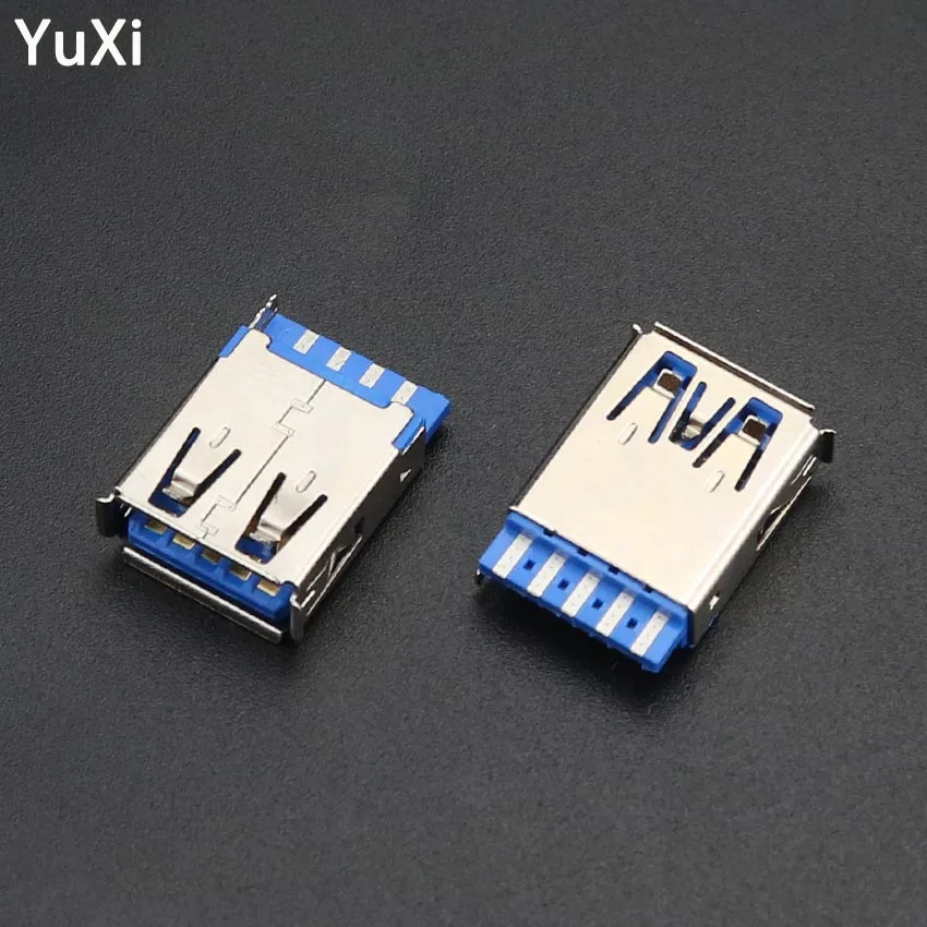YuXi 10 шт. USB 3 0 гнездовой разъем типа AF короткий проводной терминал порт док станции