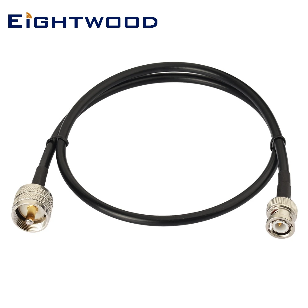 Eightwood BNC папа УВЧ PL 259 мужской RG58 кабель 1 м/3 фута для CB радио любительский