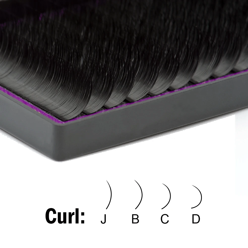 10cases quality eyelash extensions tray fake mink single eyelash size single eyelash soft natural eyelash