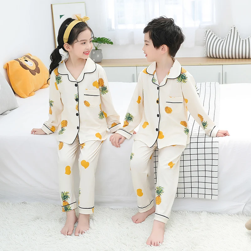 

Hot Selling Children Pajamas Kids Girls Sleepwear Outfits Homewear Dress Boys clothes
