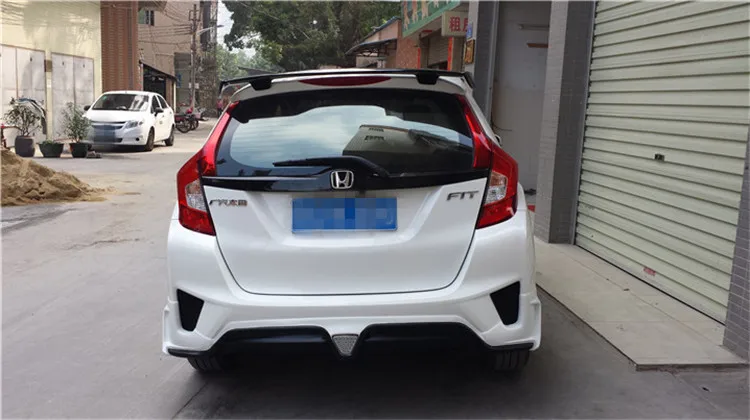 Для Honda fit/jazz спойлер высокого качества ABS Материал заднее крыло автомобиля
