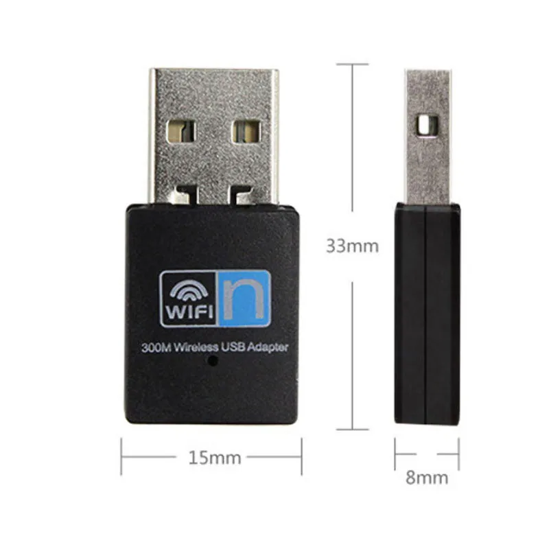 Wi-Fi-адаптер USB 2 0 300 м 4 ГГц RTL8192 двухдиапазонный 802.11b/n/g мини-беспроводной компьютер