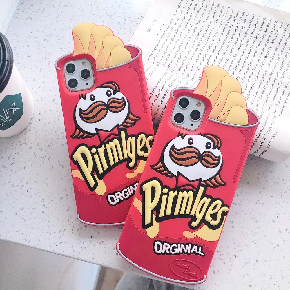 

3D Design Delicious Chips Phone Case for IPhone X XS XR Xsmax 11 11promax 7 8 8plus SE 2020 Silicone Soft Back Cover Fundas