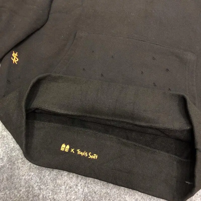 Толстовка мужская 19ss с капюшоном блестящий пуловер изображением доллара Тревиса