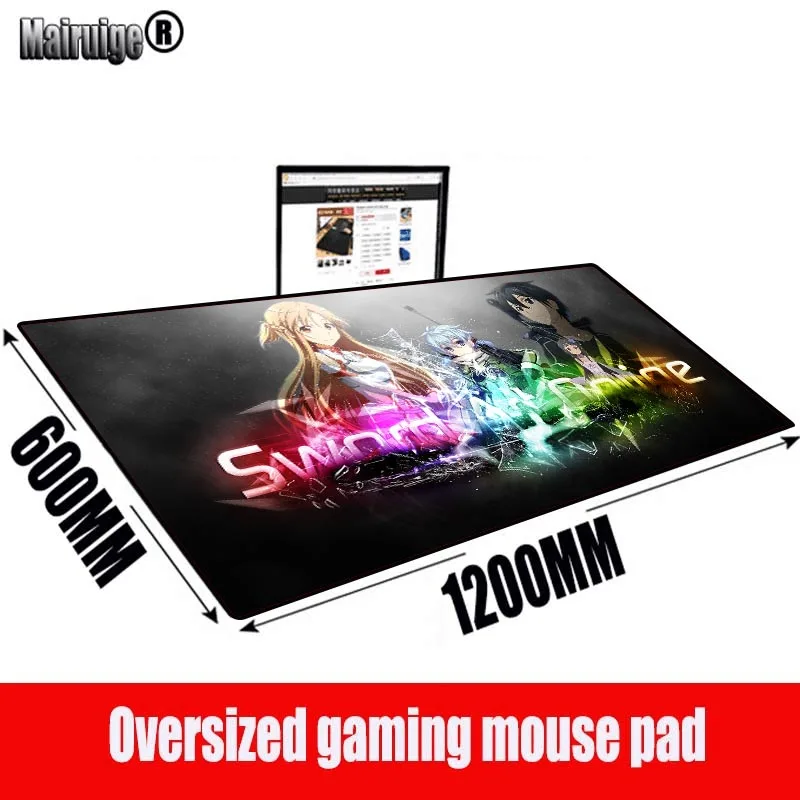 MRGBEST арт онлайн аниме индивидуальный полноразмерный большой игровой коврик для