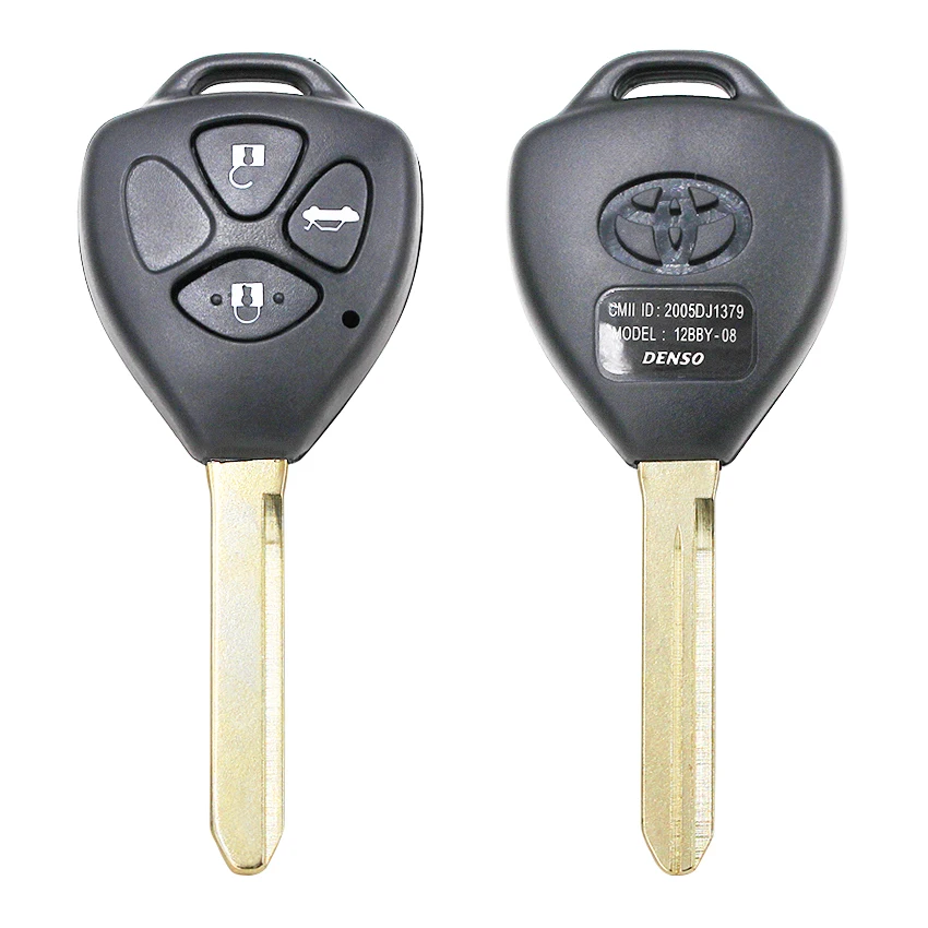 10pcs/lot 3 Buttons Remote Key Shell Case Fob for Toyota Corolla Camry Auris TOY47 uncut blade |