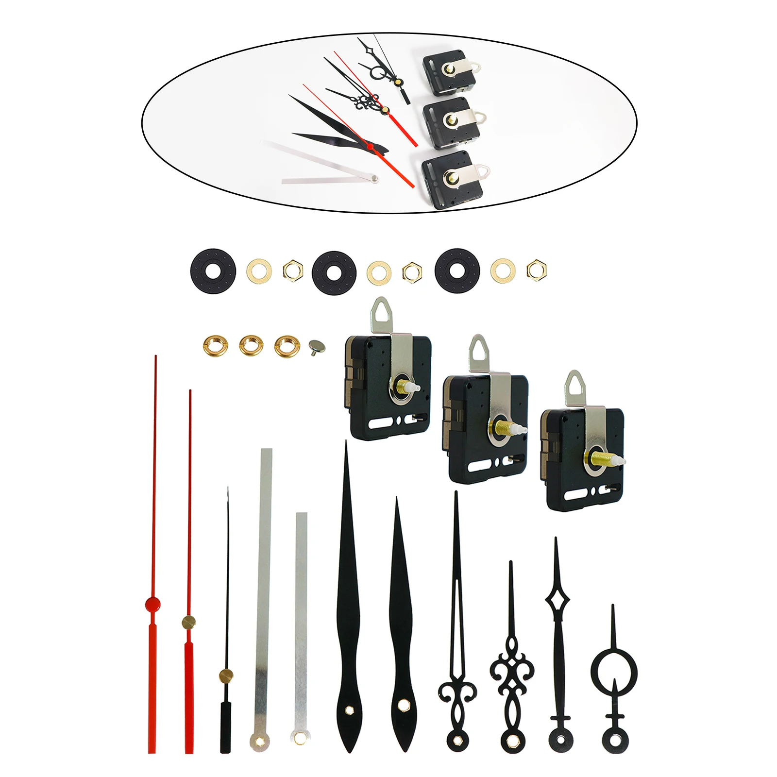 

Silent Clock Movement Mechanism Repair Black Wall Clock Craft Clock Parts
