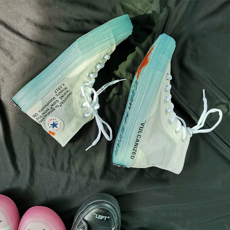 Женские высокие кроссовки унисекс стильные трендовые с прозрачной подошвой и