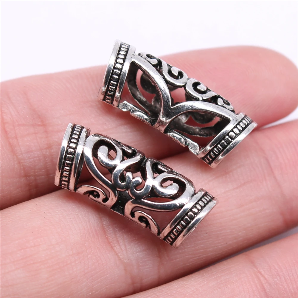 

10 шт. 26x9 мм африканские волосы оплетка металлические полые волосы страшные бусины бриллианты ювелирные изделия