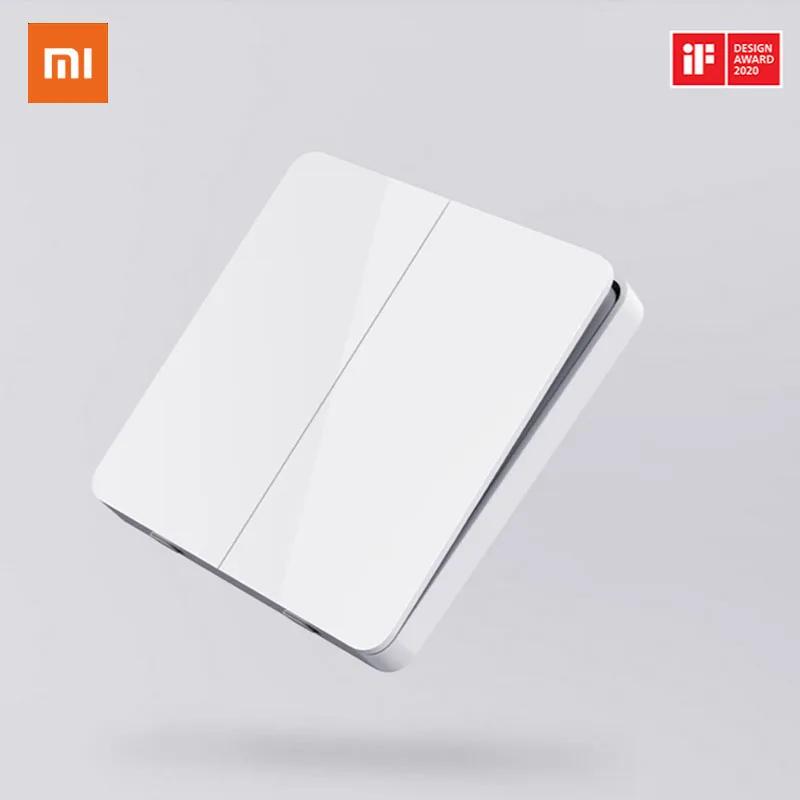 

Домашний выключатель Xiaomi Mi, контроллер питания, освещение, Настенные переключатели, аксессуары, умный, три открытия, двойное управление