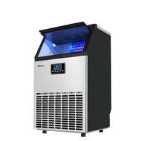 smart commercial ice maker milk tea shop bar square ice large ice maker 36 ice tray 55kg tap water bottled water ice maker