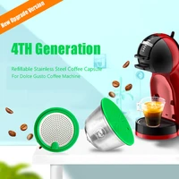 new upgrade 4th generation coffee capsule for dolce gusto coffee machine stainless steel crema maker refillable espresso pods