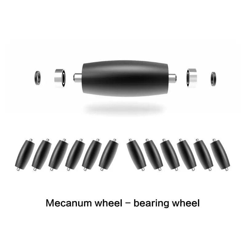 

1Set Black Glossy Stable Rubber Support Wheel Professional Bearings Nylon Washer Shaft Replacement Parts for dji RoboMaster E56B