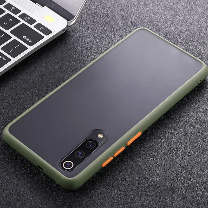 Matte Transparent Hard Case for Xiaomi MI CC9 A3 Lite Phone Cover Silicone Frame Shockproof Clear Transluce Back |
