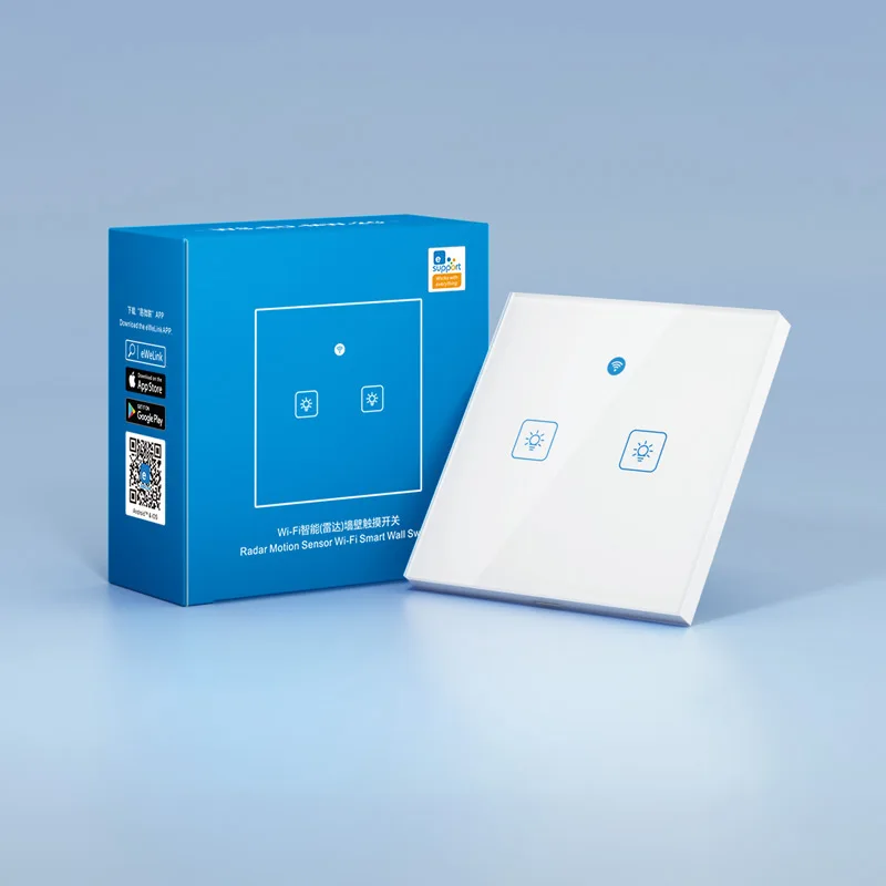 Ewelink радар Wifi переключатель 1/2/3 комплект настенный выключатель света Smart панель