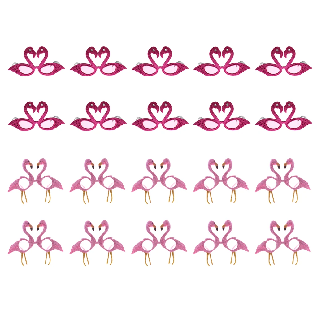 Набор из 20 штук забавные блестящие розовые солнцезащитные очки с изображением