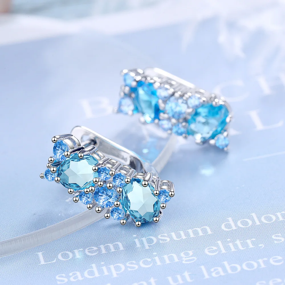Классические серебряные серьги Bague Ringen 925 пробы Ювелирное Украшение для женщин с