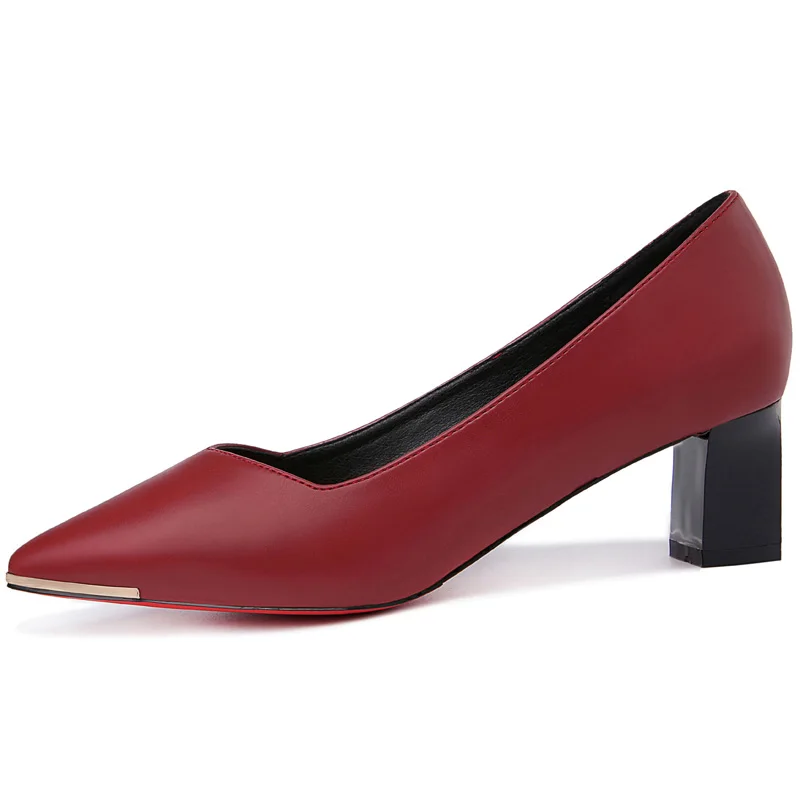 

Pointed Thick Heel Low-Top Shoes Shallow Mouth Women'S Shoes Water Platform Women'S Shoes