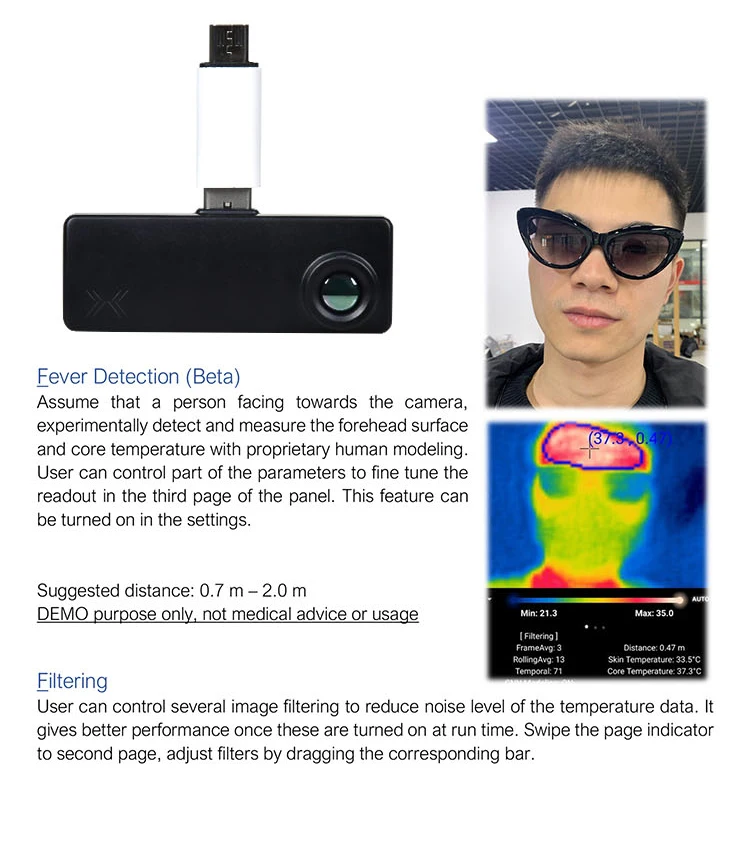 factory odm oem thermal imager camera high resolution 80 by 62 smart sensor for android mobile phone free global shipping